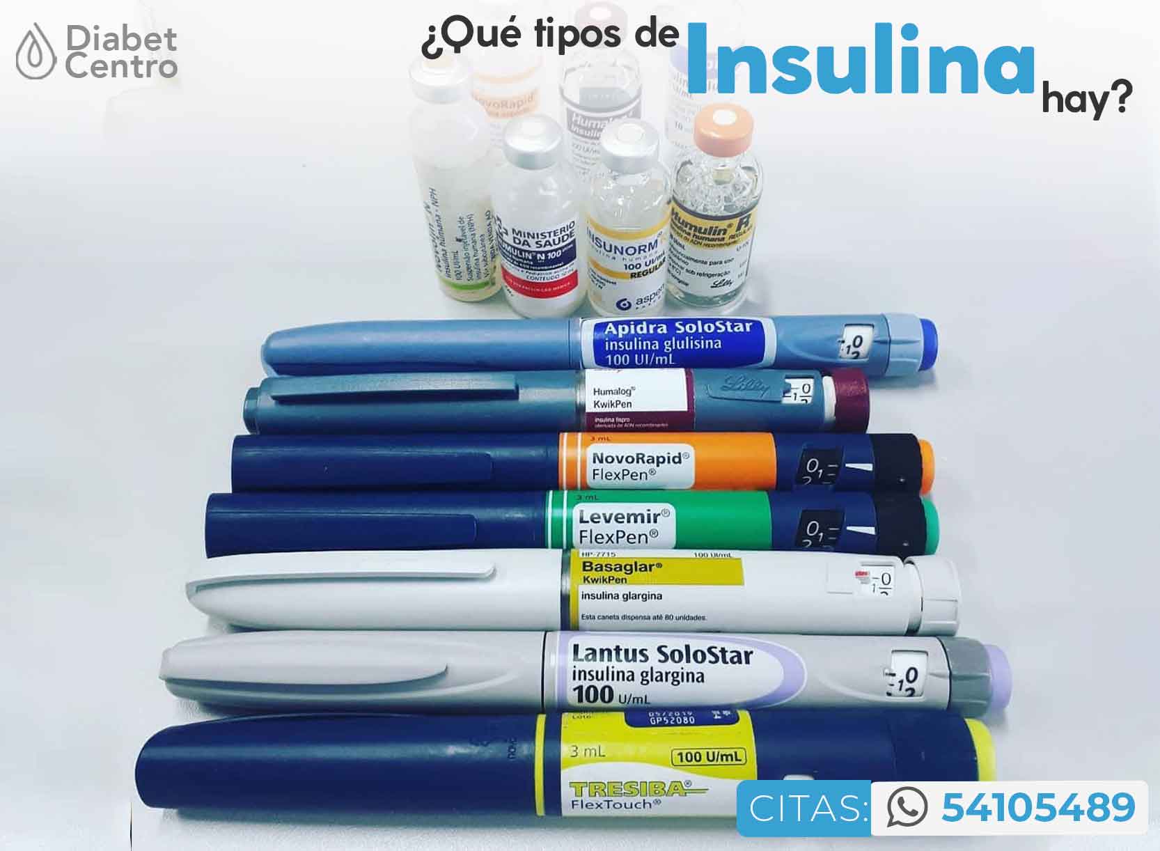 ¿Qué tipos de insulina hay?