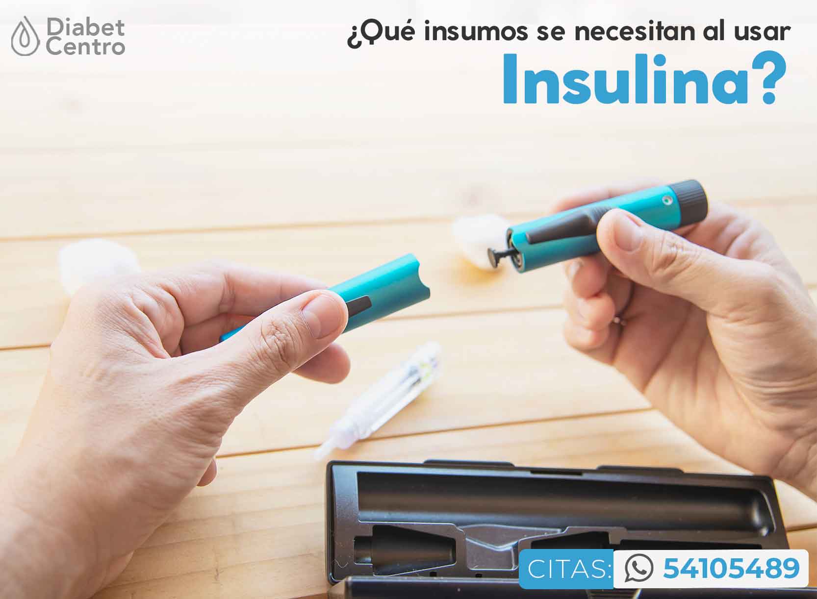 ¿Qué insumos se necesitan al usar insulina?